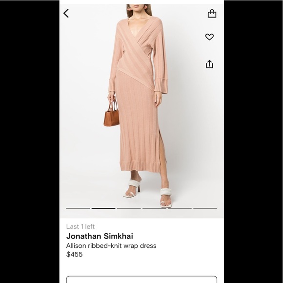 Jonathan  Simkhai Allison ribbed-knit wrap dress - Picture 2 of 3